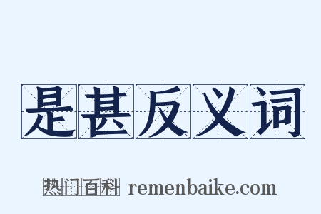 是甚反义词是什么意思的图片